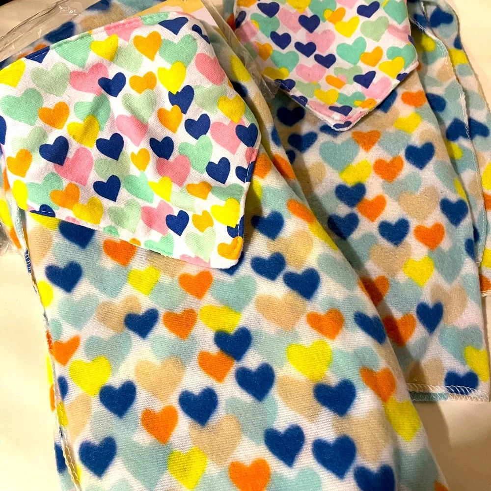 Puppy blanket and Handkerchief in hearts